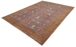 Close-up detail of New Farahan rug from Pakistan showing Wool weave