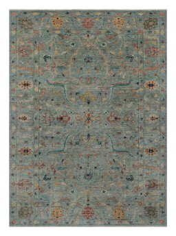 Full view of New Farahan rug from Pakistan, 240 × 174 cm in Blue tones