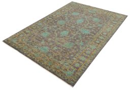 Close-up detail of New Farahan rug from Pakistan showing Wool weave