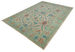Close-up detail of New Farahan rug from Pakistan showing Wool weave