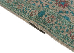 Close-up detail of New Farahan rug from Pakistan showing Wool weave