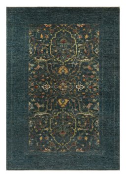 Full view of New Farahan rug from Pakistan, 244 × 168 cm in Green tones
