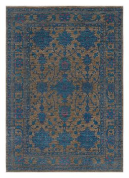 Full view of New Farahan rug from Pakistan, 245 × 169 cm in Gray tones
