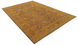 Corner detail of New Farahan rug showing border pattern and Wool pile