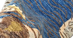 Close-up detail of New Farahan rug from Pakistan showing Wool weave