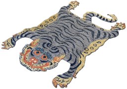 Close-up detail of New Farahan rug from Pakistan showing Wool weave