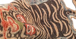 Close-up detail of New Farahan rug from Pakistan showing Wool weave