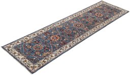 Close-up detail of New Farahan rug from Pakistan showing Wool weave