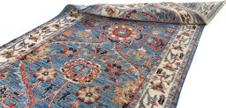 Close-up detail of New Farahan rug from Pakistan showing Wool weave