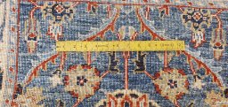 Full view of New Farahan rug from Pakistan, 295 × 80 cm in Blue tones