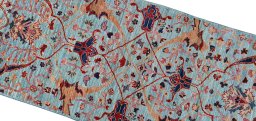 Central medallion detail of New Farahan rug from Pakistan