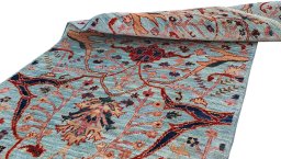 Close-up detail of New Farahan rug from Pakistan showing Wool weave