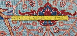 Full view of New Farahan rug from Pakistan, 293 × 76 cm in Blue tones