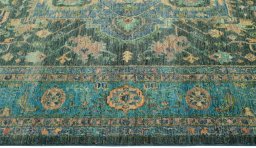 Full view of New Farahan rug from Pakistan, 325 × 240 cm in Green tones