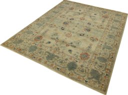 Close-up detail of New Farahan rug from Pakistan showing Wool weave