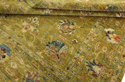 Close-up detail of New Farahan rug from Pakistan showing Wool weave