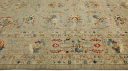 Close-up detail of New Farahan rug from Pakistan showing Wool weave