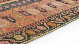 Full view of 1920s Farahan rug from Iran / Persia, 465 × 220 cm in Multi Color tones