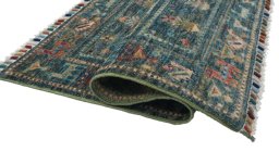 Close-up detail of New Samarkand rug from Pakistan showing Wool weave