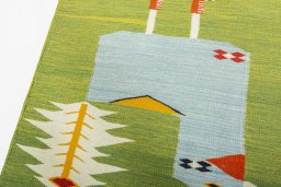 Surface texture of New Kilim Dastan rug with natural Wool and intricate pattern