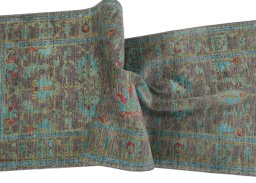 Full view of New Farahan rug from Pakistan, 199 × 79 cm in Brown tones
