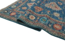 Close-up detail of New Kazak rug from Pakistan showing Wool weave