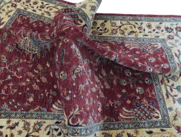 Full view of New Farahan rug from Pakistan, 196 × 149 cm in Red tones