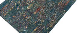Backside of handmade New Haj-jalili rug showing knot structure and weave density
