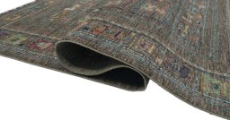 Close-up detail of New Samarkand rug from Pakistan showing Wool weave