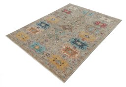 Close-up detail of New Samarkand rug from Pakistan showing Wool weave