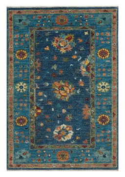 Full view of New Farahan rug from Pakistan, 121 × 82 cm in Blue tones
