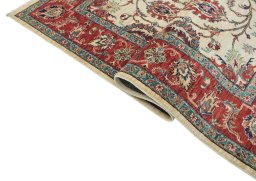 Close-up detail of New Farahan rug from Pakistan showing Wool weave