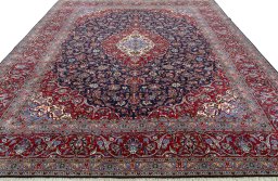Surface texture of New Kashan rug with natural Cork and intricate pattern