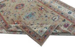 Central medallion detail of New Kazak rug from Pakistan
