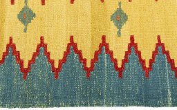 Close-up detail of New Modern Design rug from Turkey showing Wool weave