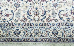 Full view of 2000s Nain rug from Iran / Persia, 310 × 201 cm in Beige tones