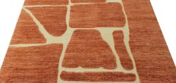 Surface texture of New Morocco rug with natural Wool and intricate pattern