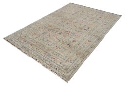 Close-up detail of New Samarkand rug from Pakistan showing Wool weave