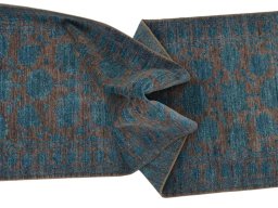 Full view of New Farahan rug from Pakistan, 248 × 82 cm in Brown tones