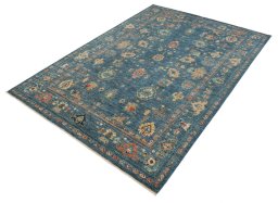 Close-up detail of New Farahan rug from Pakistan showing Wool weave