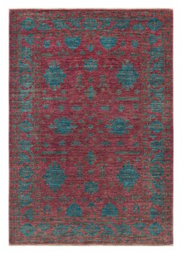 Full view of New Farahan rug from Pakistan, 183 × 127 cm in Red tones