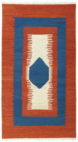 Full view of New Modern Design rug from Turkey, 194 × 106 cm in Red tones