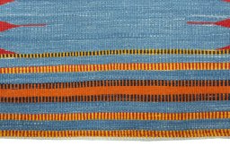 Central medallion detail of New Kilim Sofre rug from Turkey