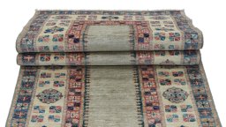 Central medallion detail of New Kazak rug from Pakistan