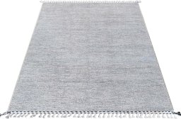Corner detail of New Morocco rug showing border pattern and Wool pile