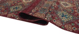Close-up detail of New Samarkand rug from Pakistan showing Wool weave