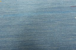 Backside of handmade New Kilim Sofre rug showing knot structure and weave density