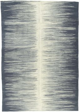 Full view of New Kilim Kiasar rug from Turkey, 210 × 147 cm in Gray tones