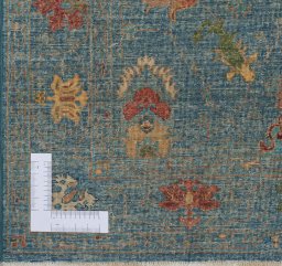 Corner detail of New Farahan rug showing border pattern and Wool pile