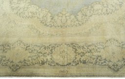 Full view of 1970s Vintage rug from Pakistan, 390 × 291 cm in Beige tones